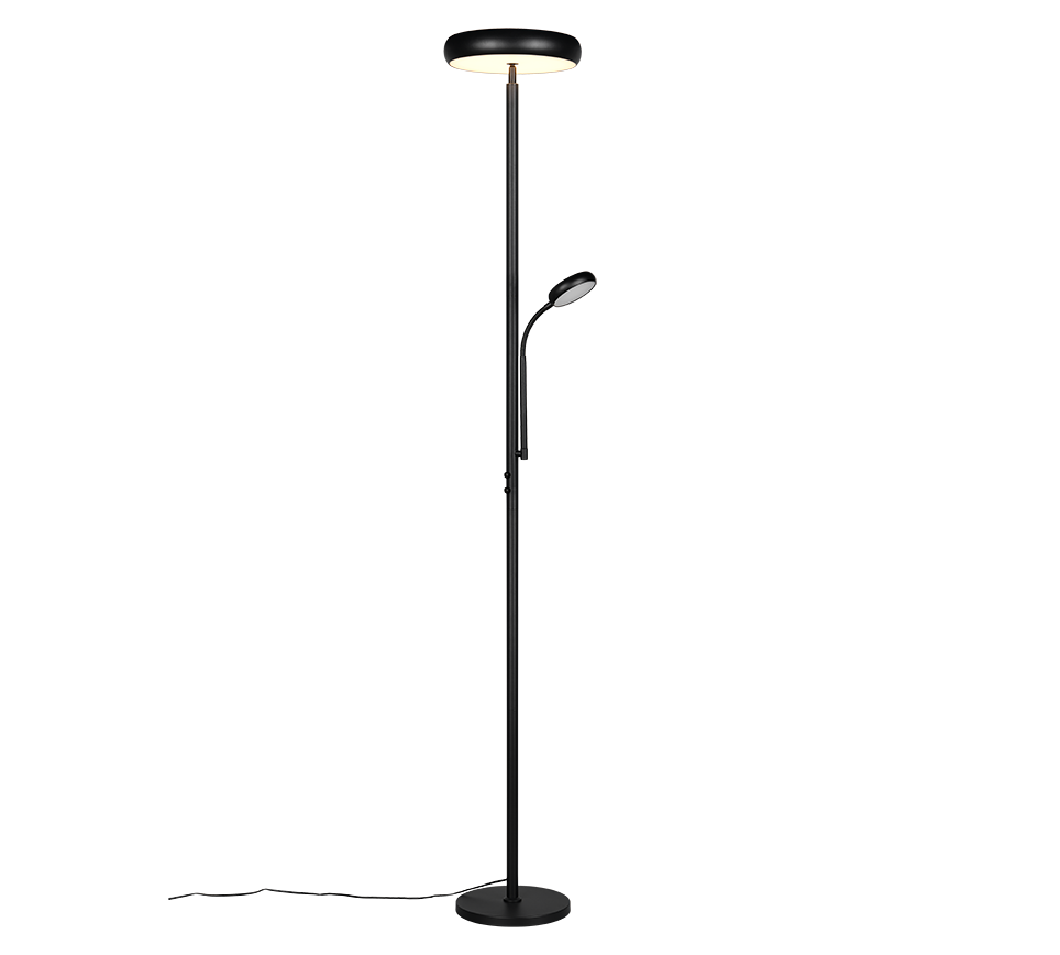 Lampadaire Palermo noir Trio R45741132