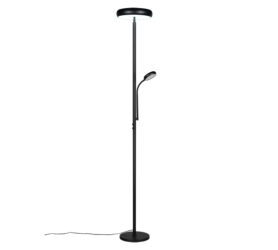 Lampadaire Palermo noir Trio R45741132