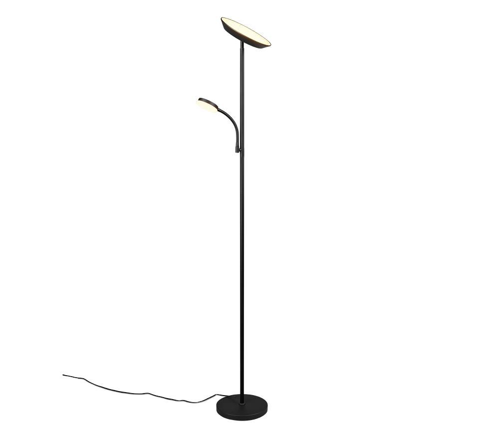 Lampadaire Specter noir avec liseuse R47842132