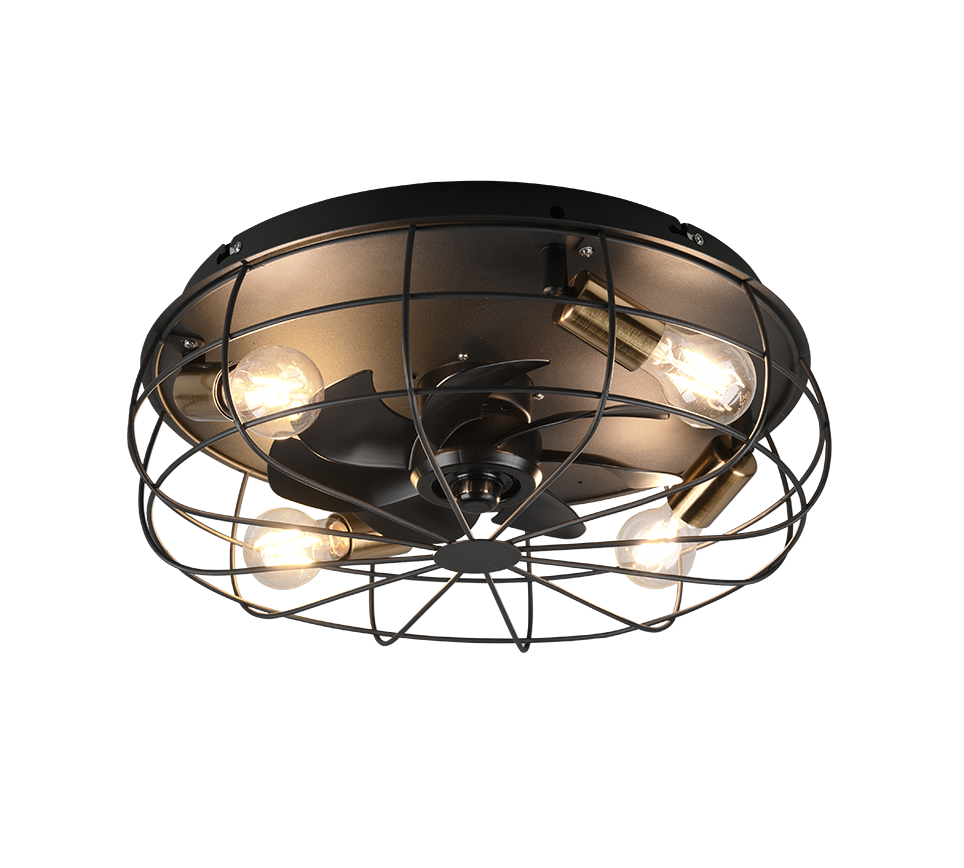 Plafonnier ventilateur Trondheim Trio R61095032