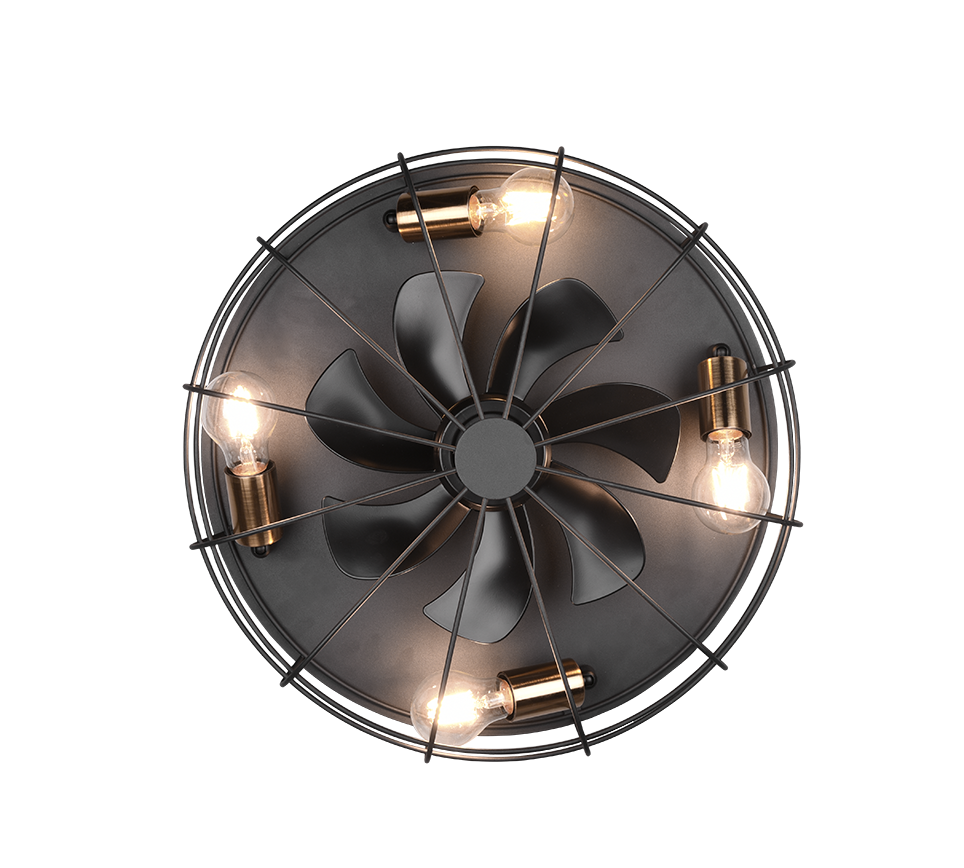 Plafonnier ventilateur Trondheim Trio R61095032