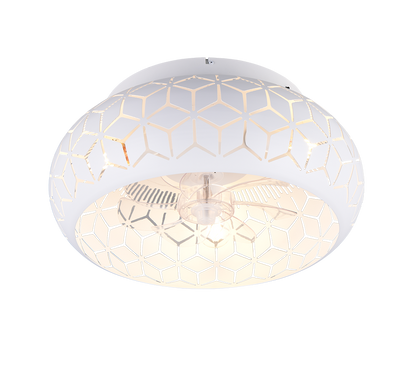 Plafonnier ventilateur Bidar blanc Trio R61574031