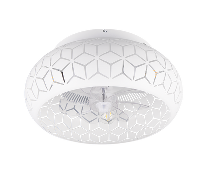 Plafonnier ventilateur Bidar blanc Trio R61574031