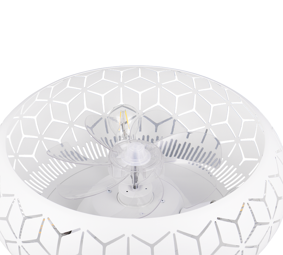 Plafonnier ventilateur Bidar blanc Trio R61574031