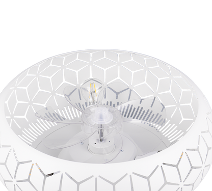 Plafonnier ventilateur Bidar blanc Trio R61574031