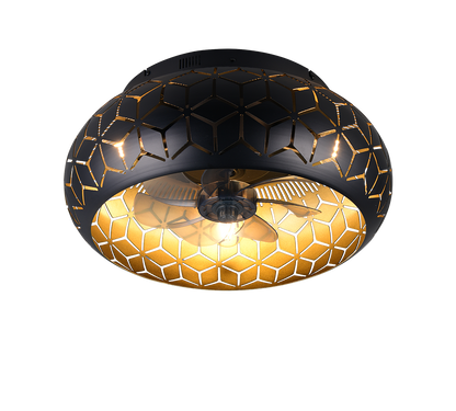 Plafonnier ventilateur Bidar noir Trio R61574080