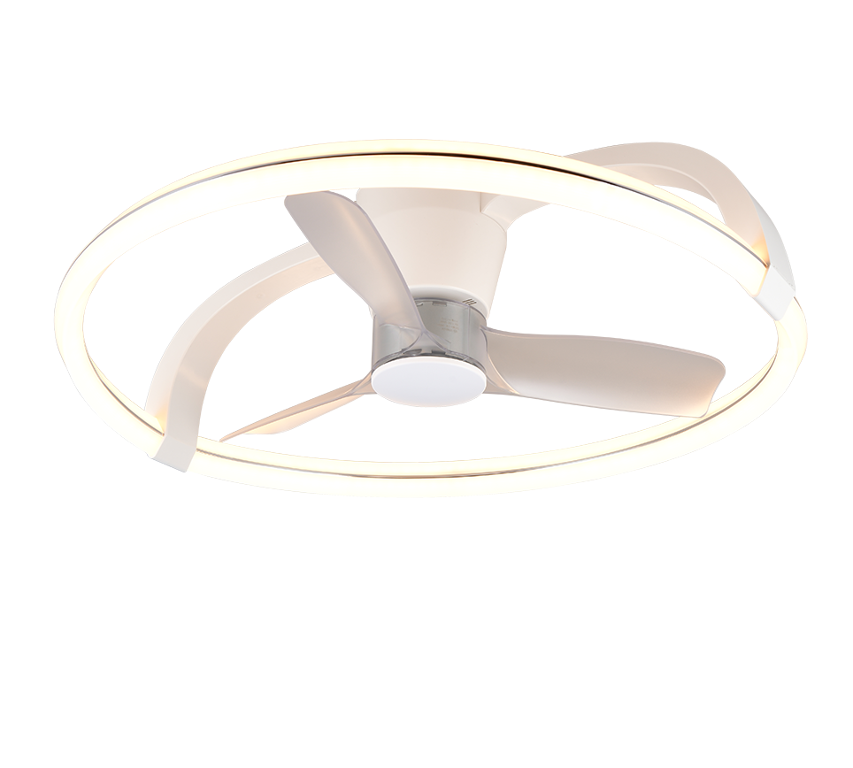Plafonnier ventilateur blanc Stockholm Trio R64262131