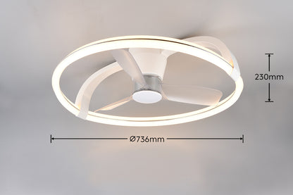 Plafonnier ventilateur blanc Stockholm Trio R64262131