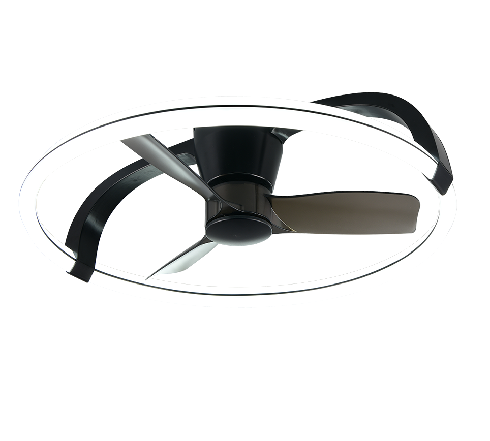 Plafonnier ventilateur noir Stockholm Trio R64262132