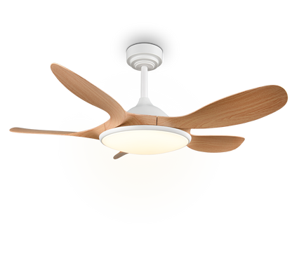 Plafonnier ventilateur FLEN aspect bois Trio R69682130