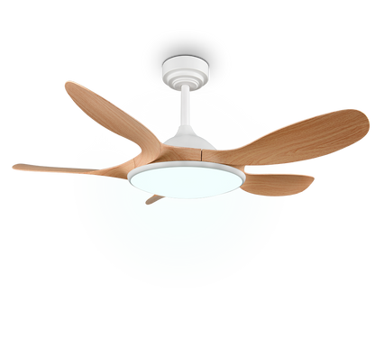 Plafonnier ventilateur FLEN aspect bois Trio R69682130