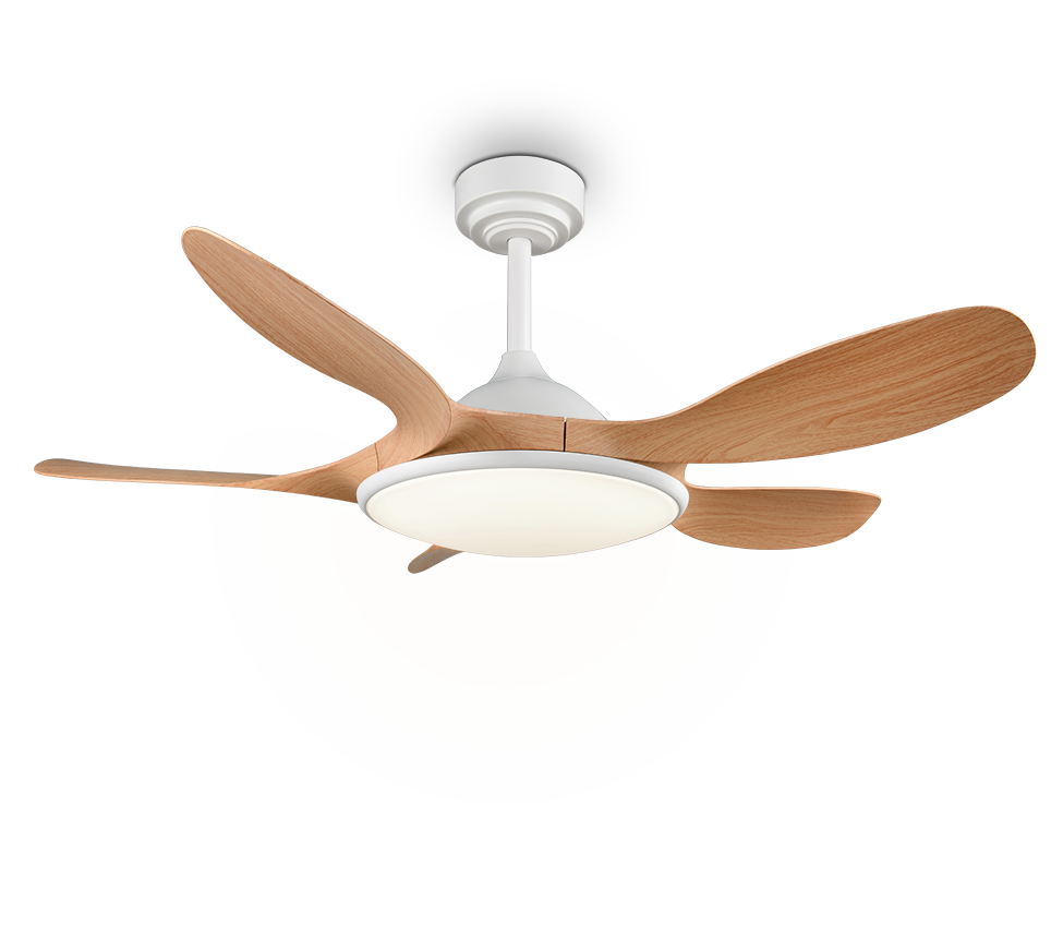 Plafonnier ventilateur FLEN aspect bois Trio R69682130