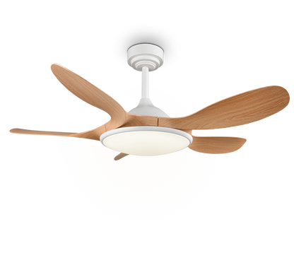 Plafonnier ventilateur FLEN aspect bois Trio R69682130