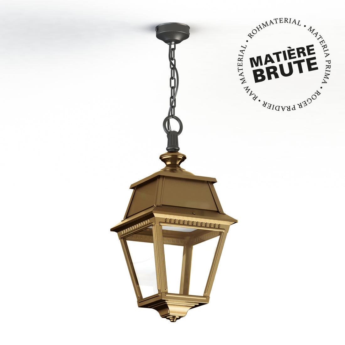 Suspension Avenue 2 N°1 LED Laiton brut 072 Diffuseur clair