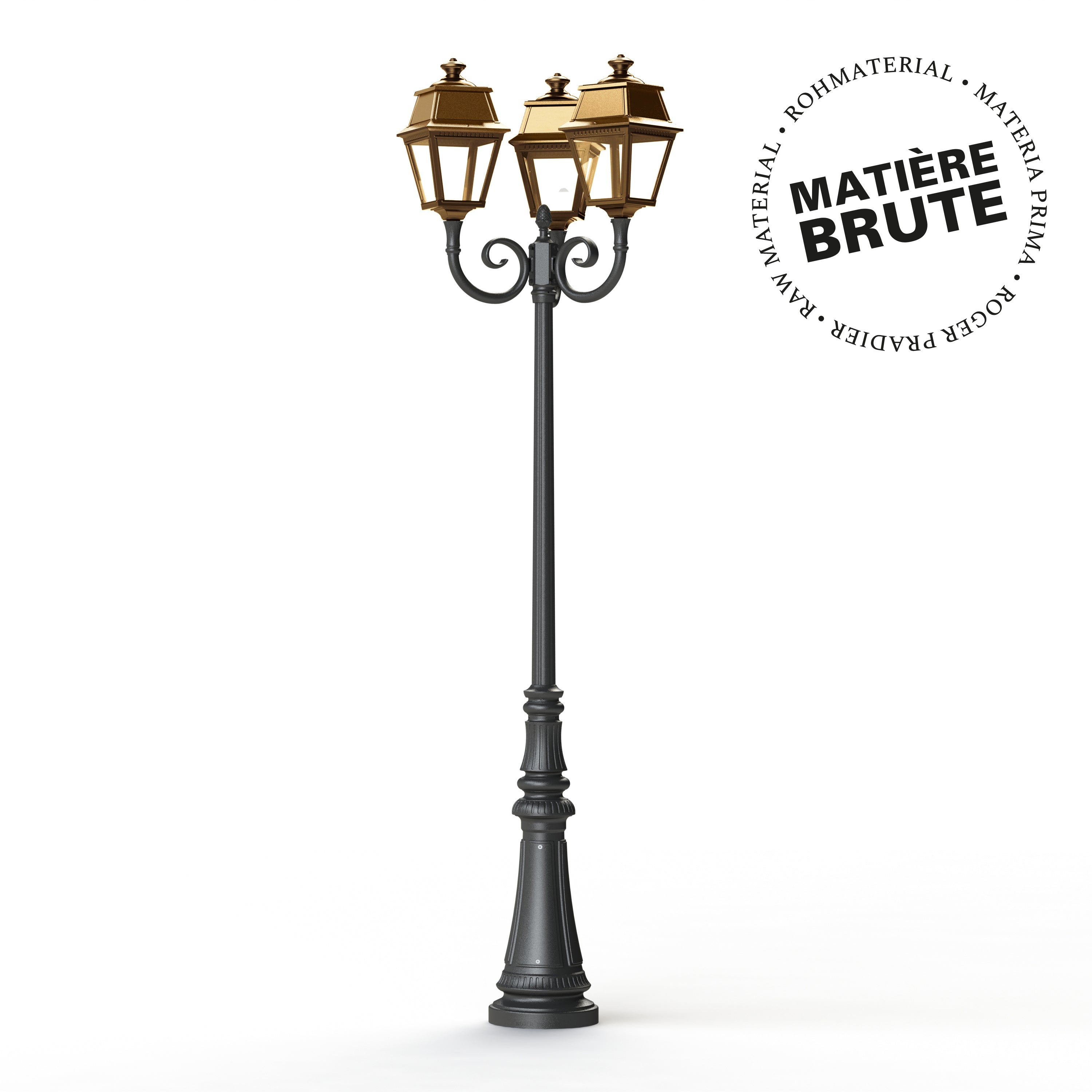 Lampadaire Avenue 2 N°11 LED Laiton brut 072 Diffuseur clair 102129072