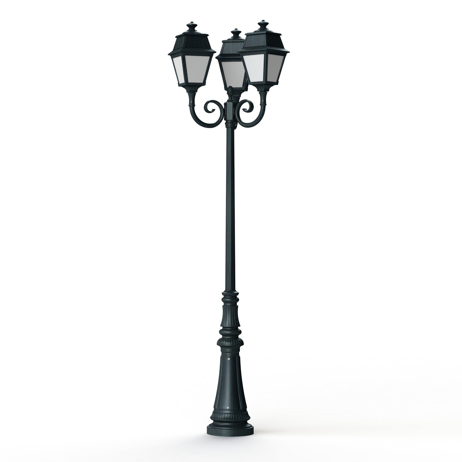 Lampadaire Avenue 2 N°11 LED opale Vert de gris 008 102130008