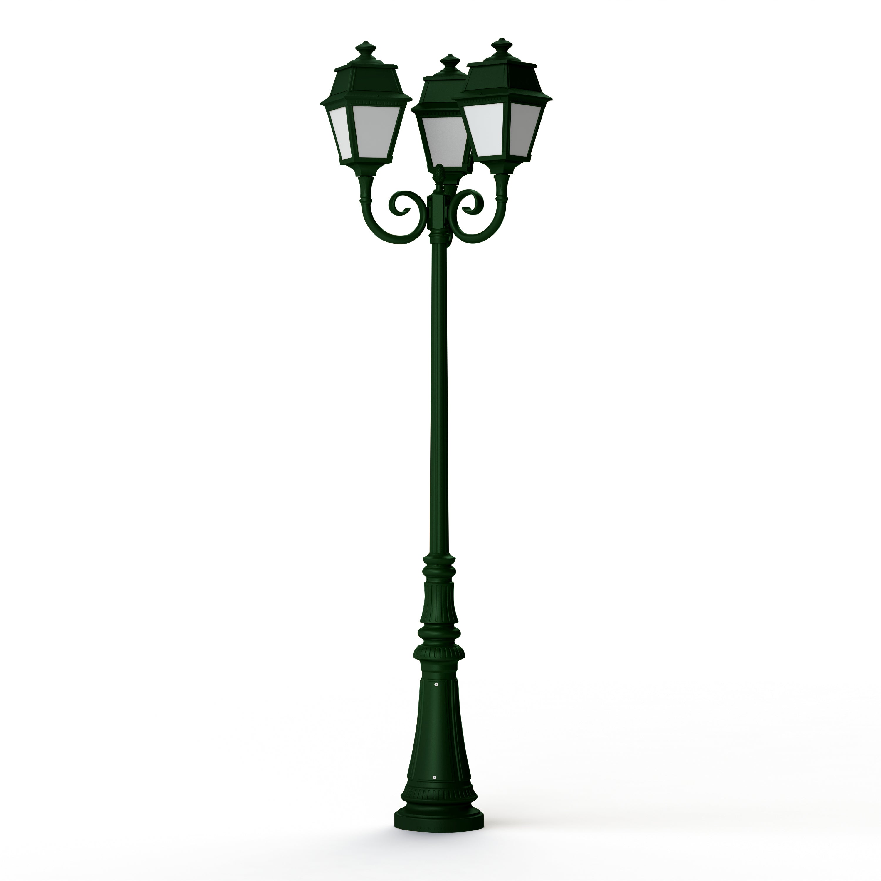 Lampadaire Avenue 2 N°11 LED opale Vert Anglais 019 102130019