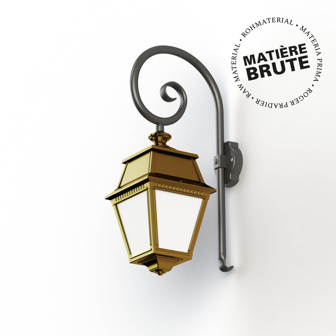 Applique Avenue 2 N°2 LED Laiton brut 072 Diffuseur opale 102106072