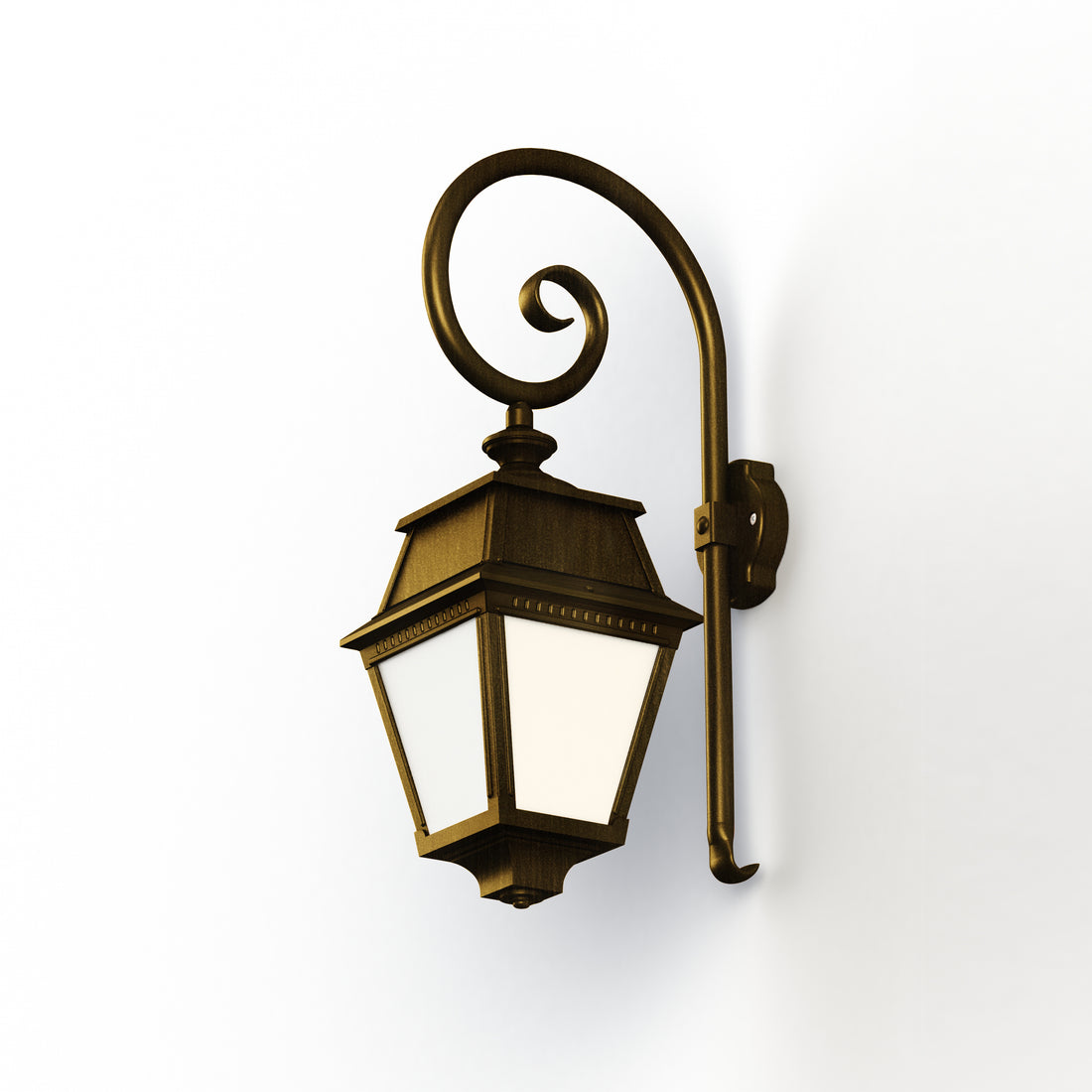 Applique Avenue 2 N°2 LED opale Patiné doré 009 102106009