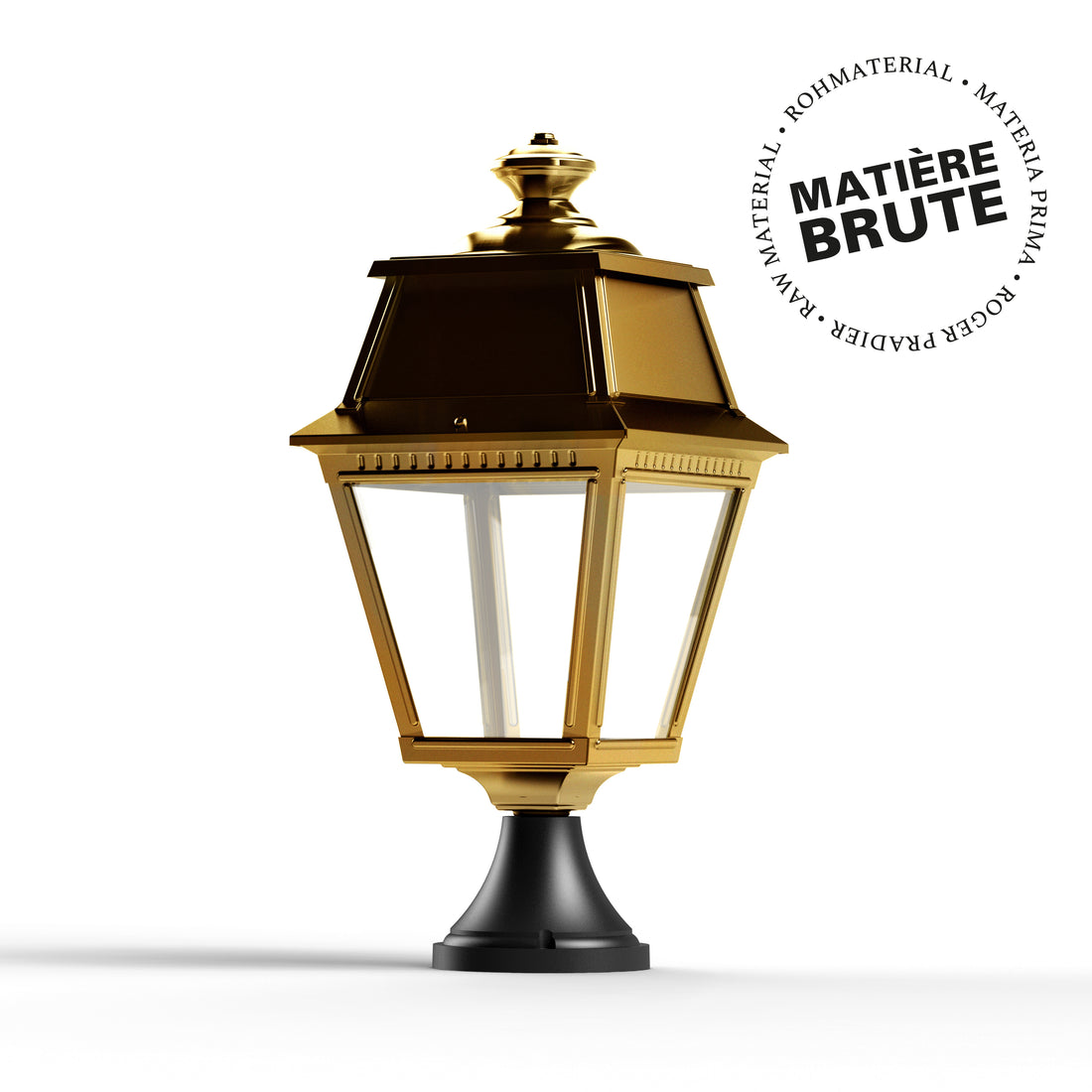 Borne Avenue 2 N°5 LED Laiton brut 072 Diffuseur clair