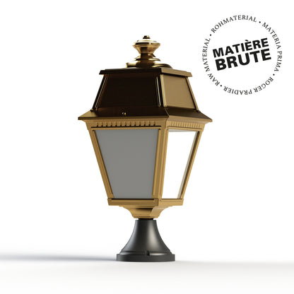 Borne Avenue 2 N°5 LED Laiton brut 072 Diffuseur opale