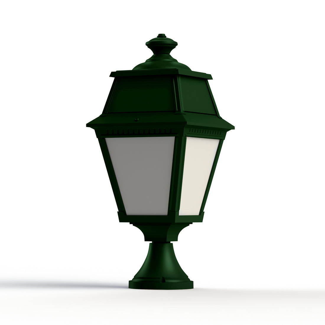 Borne Avenue 2 N°5 LED opale Vert Anglais 019 102115019