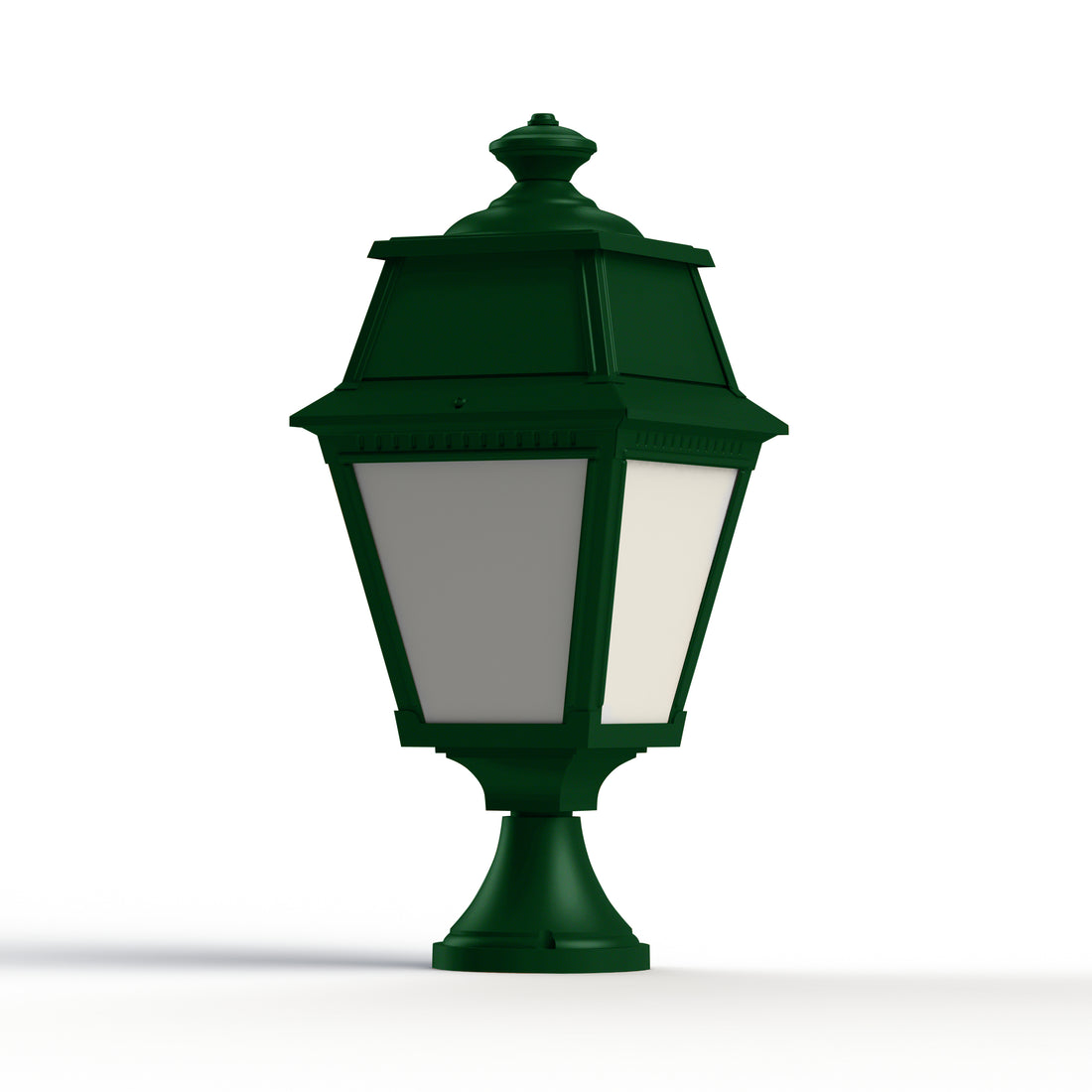 Borne Avenue 2 N°5 LED opale Vert sapin 067