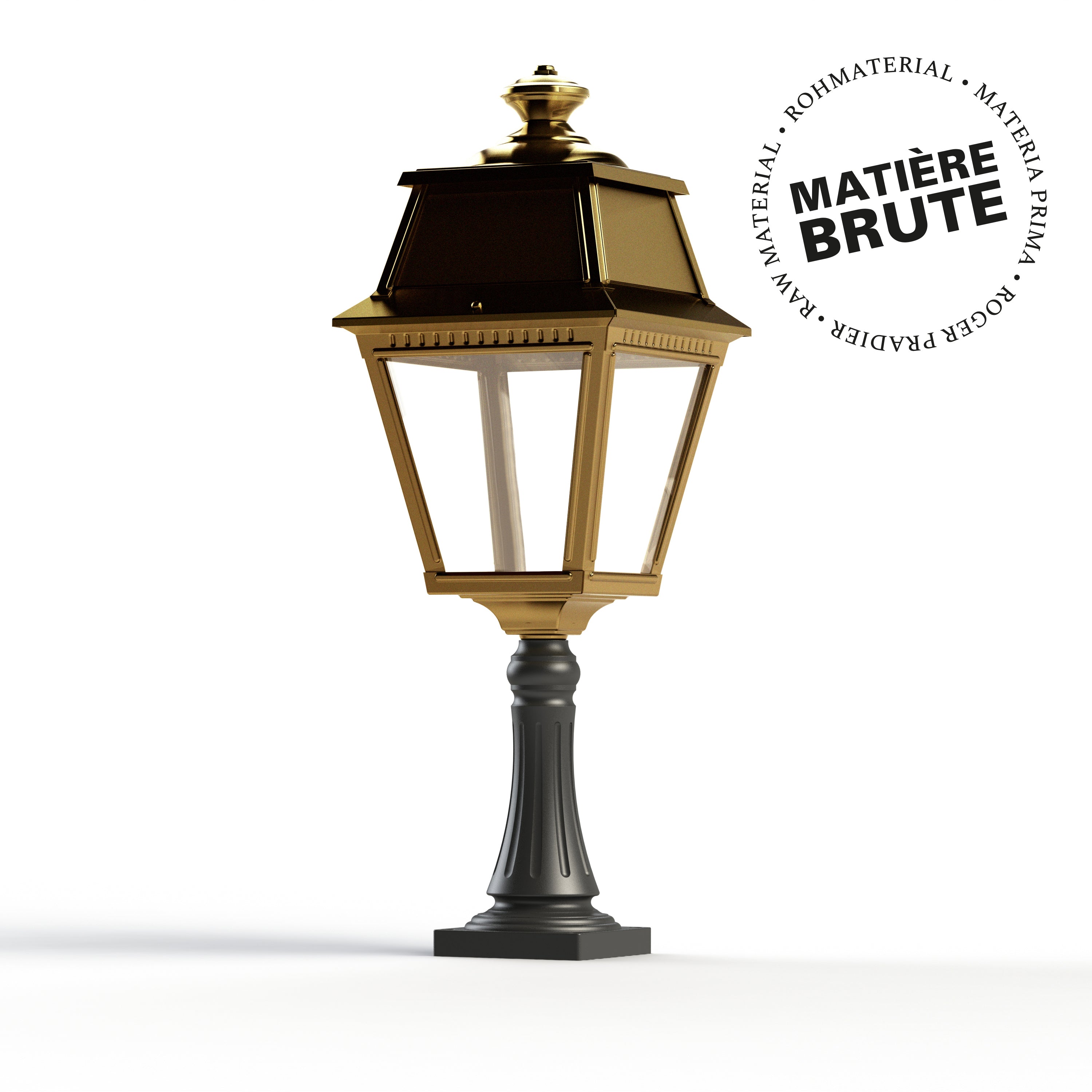 Borne Avenue 2 N°6 LED Laiton brut 072 Diffuseur clair