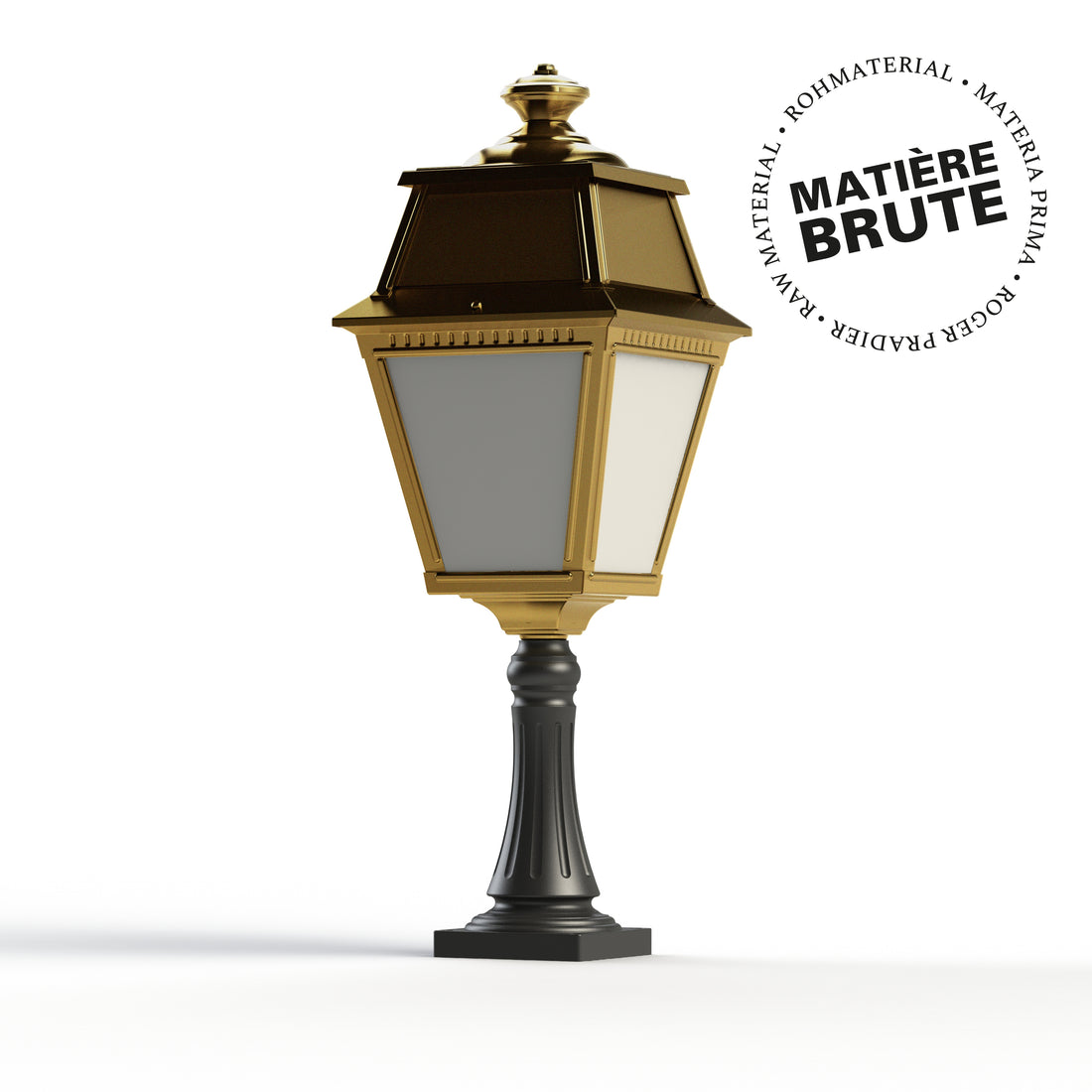 Borne Avenue 2 N°6 LED Laiton brut 072 Diffuseur opale 102118072