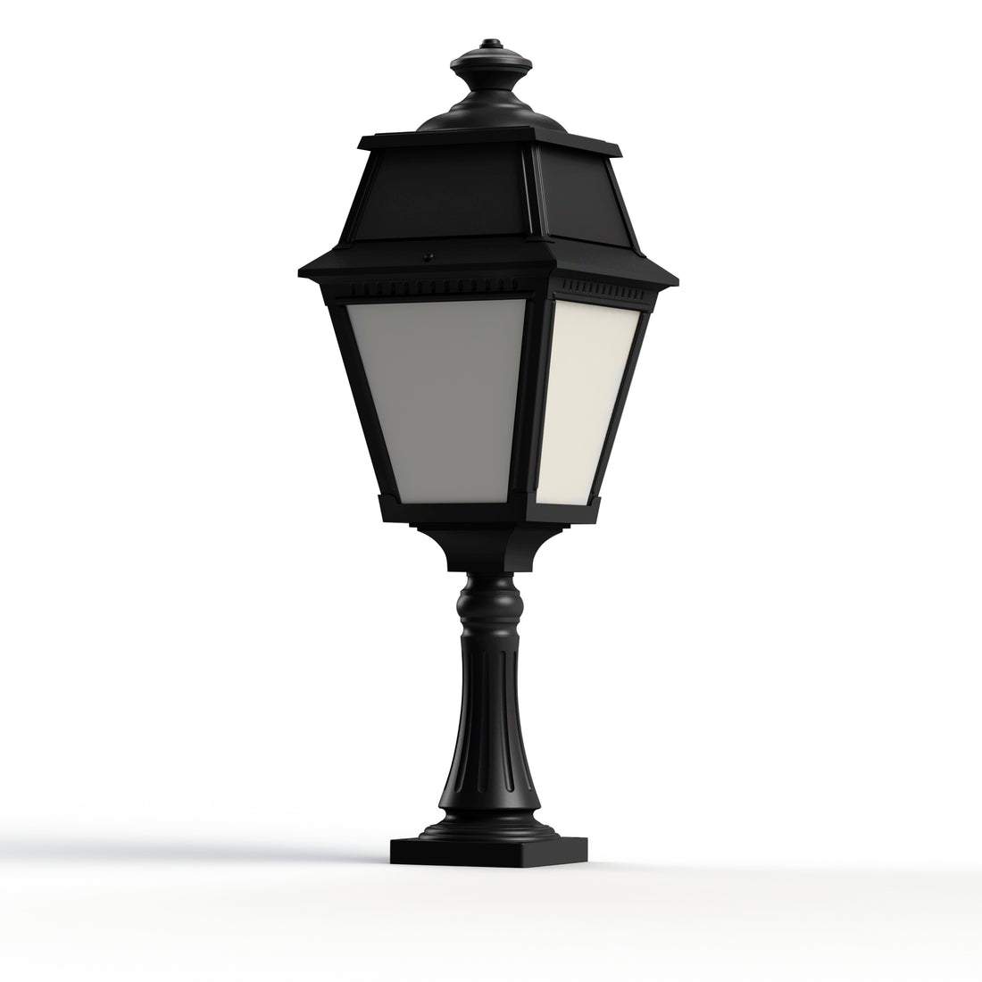 Borne Avenue 2 N°6 LED opale Noir foncé 000 102118000