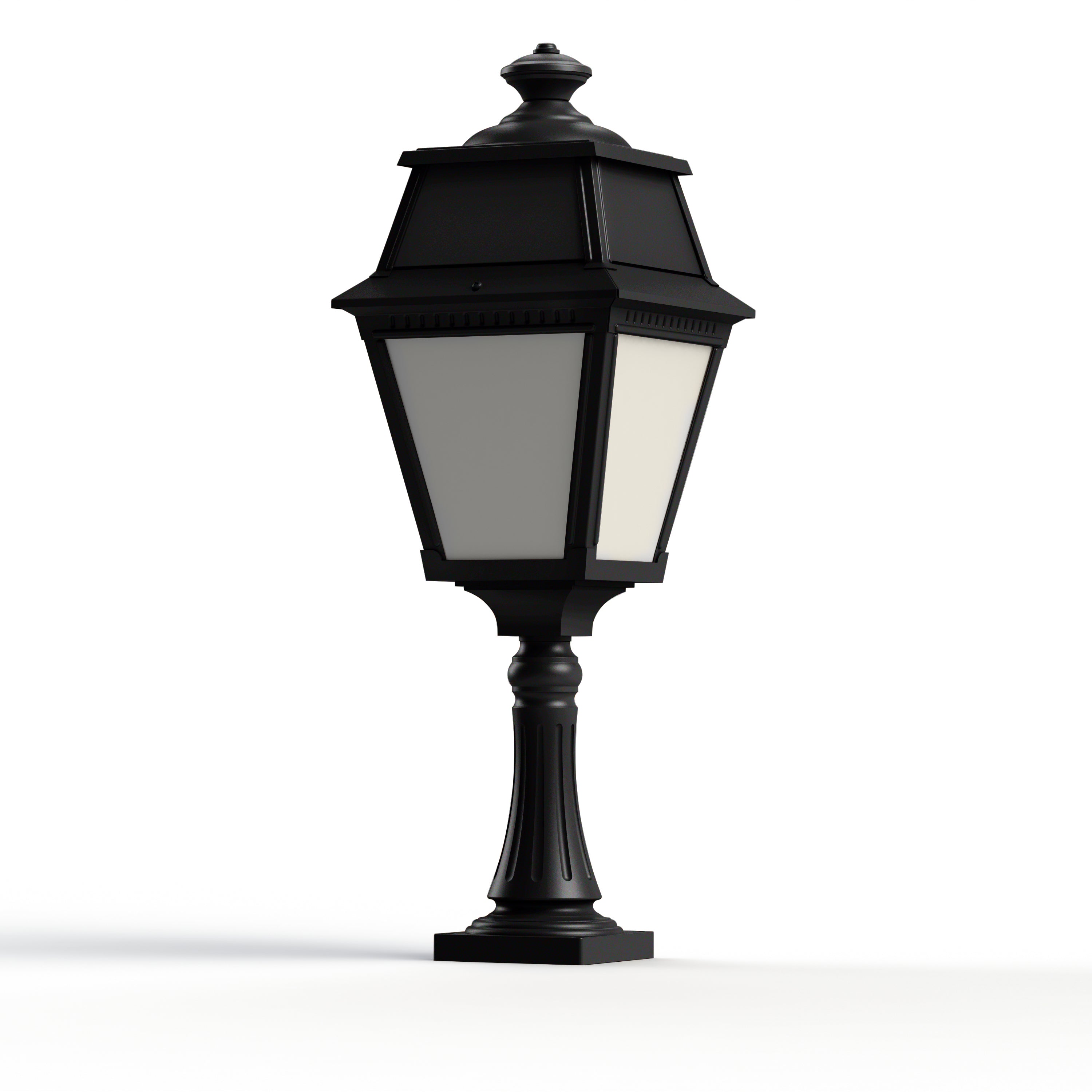 Borne Avenue 2 N°6 LED opale Noir foncé 000