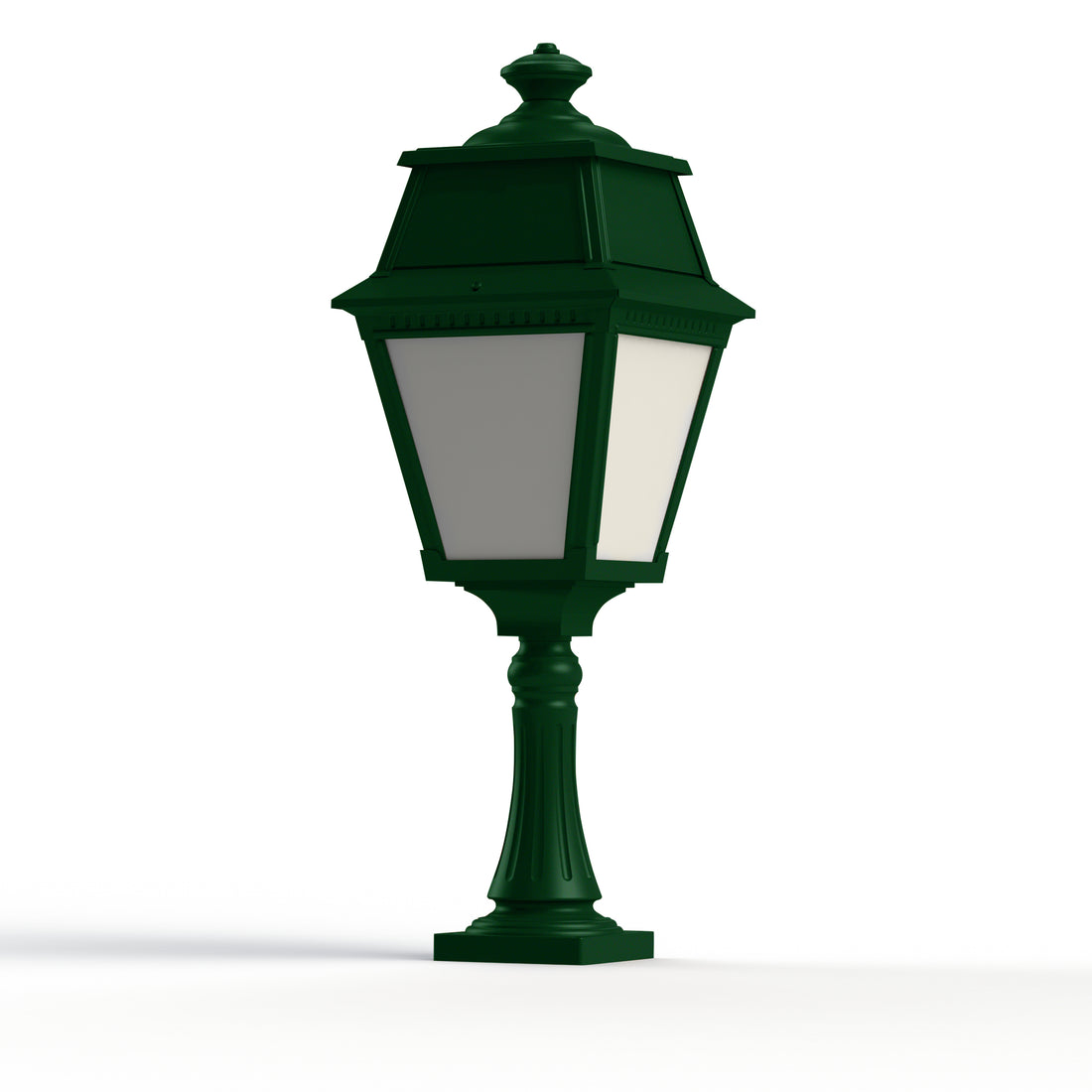 Borne Avenue 2 N°6 LED opale Vert sapin 067