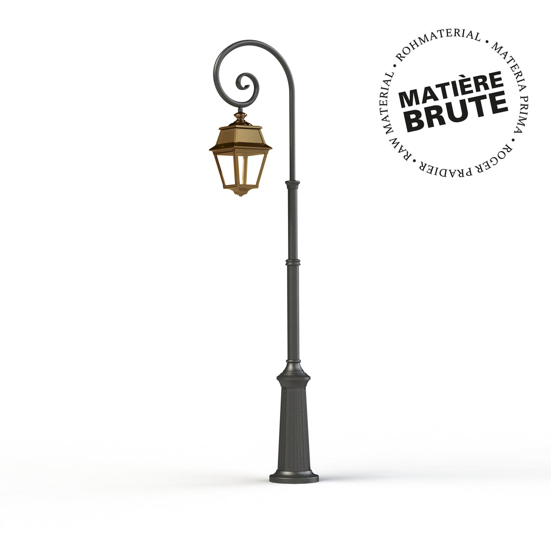 Lampadaire Avenue 2 N°8 LED Laiton brut 072 Diffuseur clair 102123072