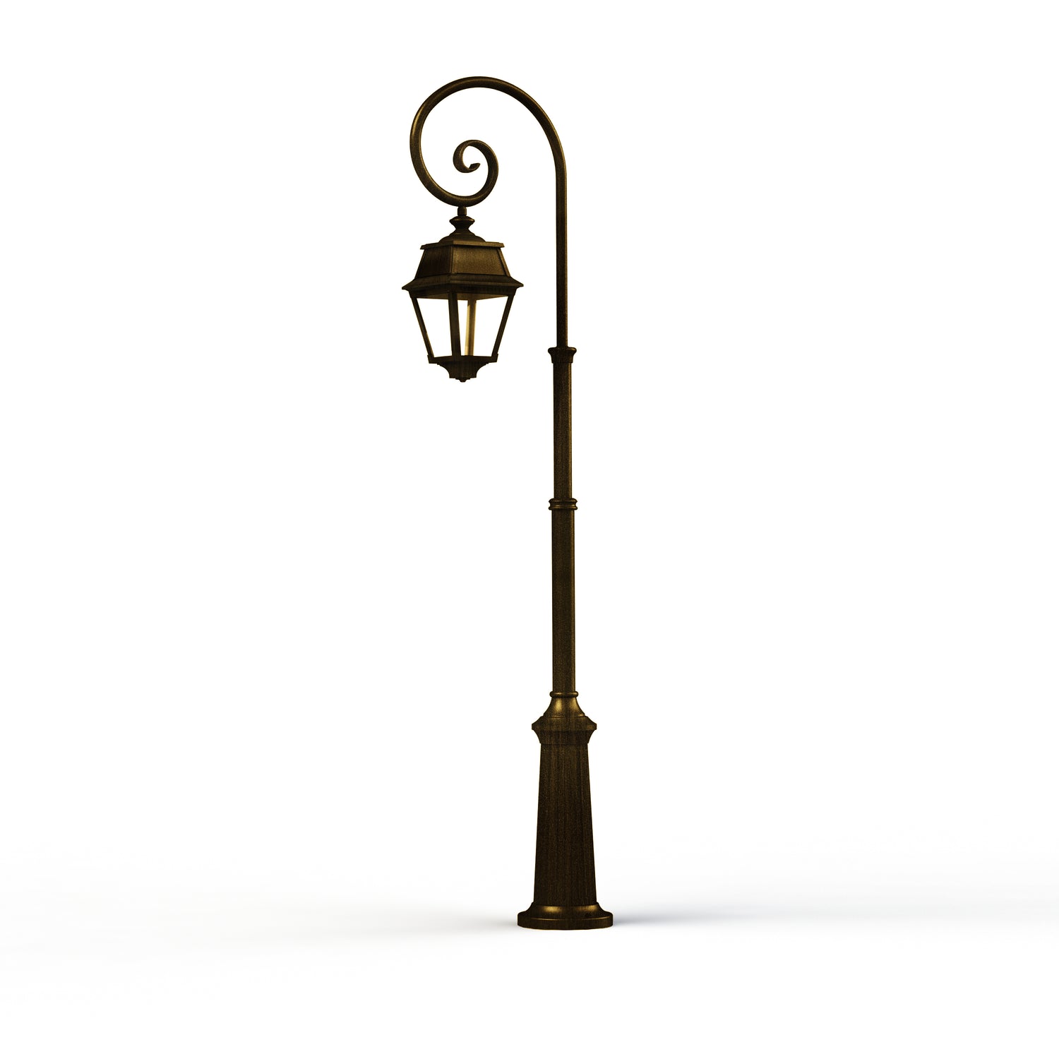 Lampadaire Avenue 2 N°8 LED clair Patiné doré 009 102123009