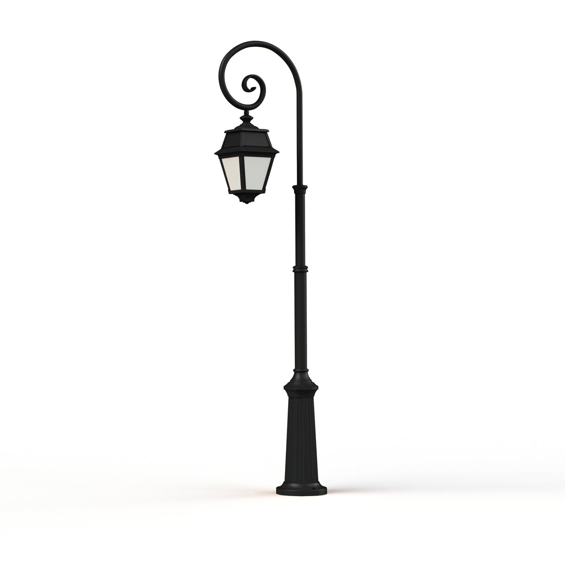 Lampadaire Avenue 2 N°8 LED opale Noir foncé 000 102124000