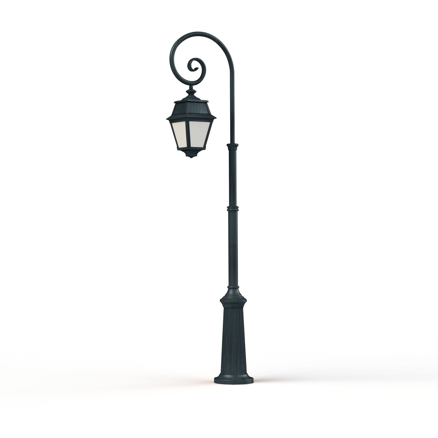 Lampadaire Avenue 2 N°8 LED opale Vert de gris 008 102124008