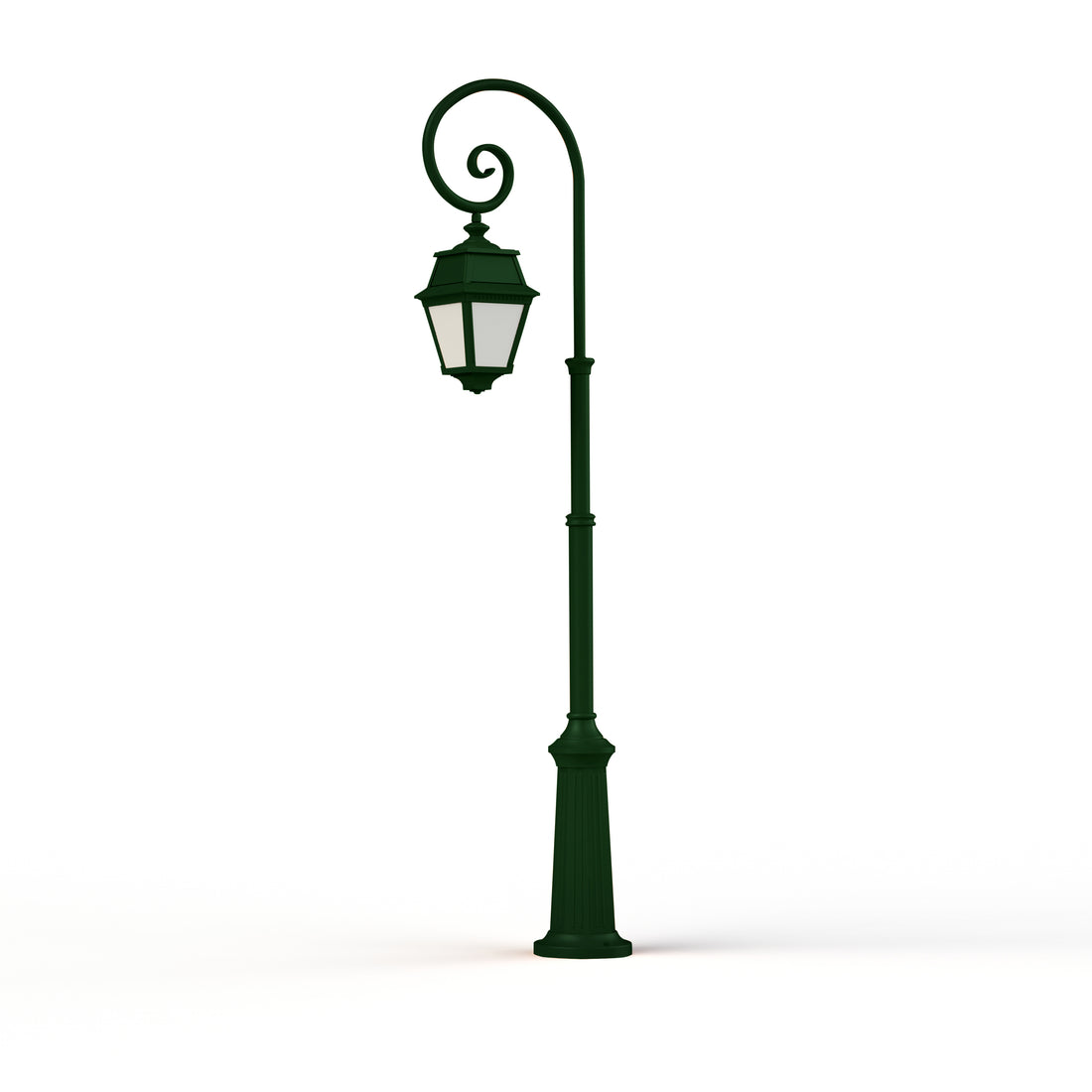 Lampadaire Avenue 2 N°8 LED opale Vert Anglais 019 102124019