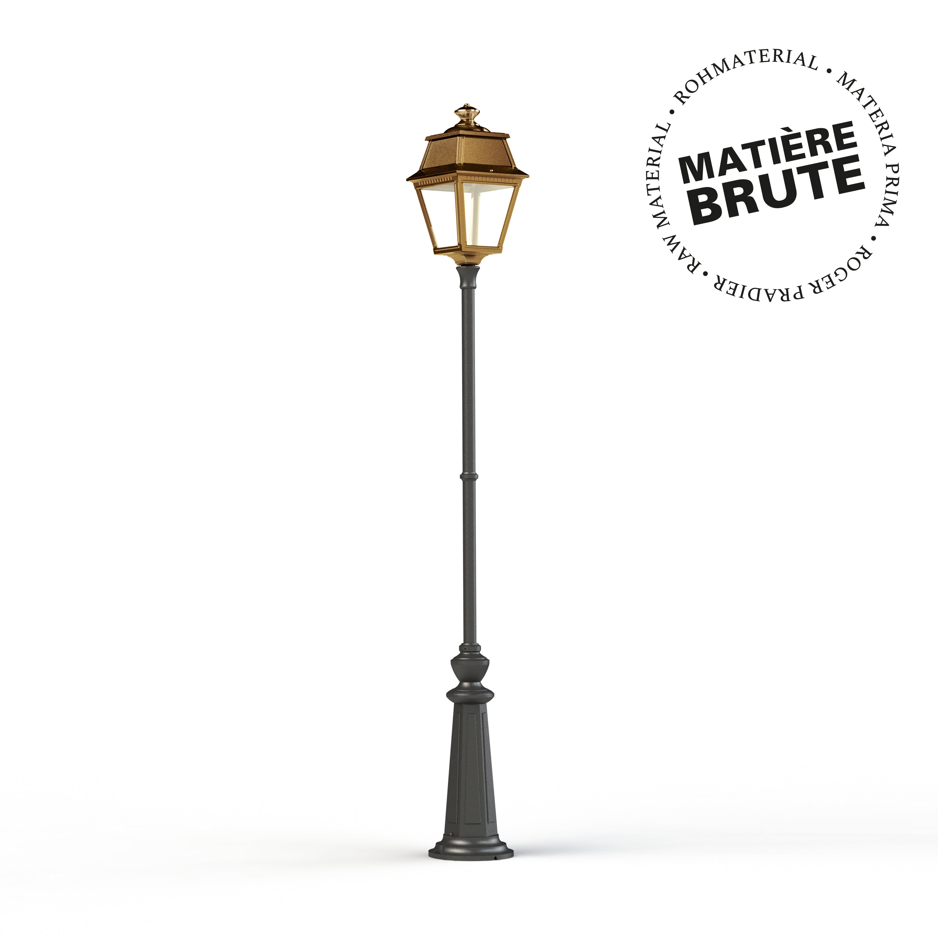 Lampadaire Avenue 2 N°9 LED Laiton brut 072 Diffuseur clair 102126072