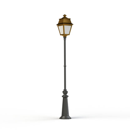 Lampadaire Avenue 2 N°9 LED opale Laiton vernis teinté 070 102127070