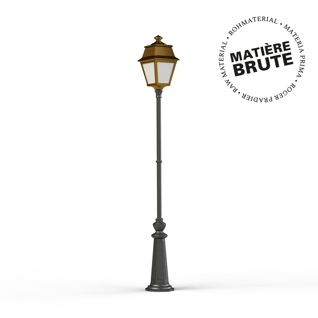 Lampadaire Avenue 2 N°9 LED Laiton brut 072 Diffuser Diffuseur opale 102127072