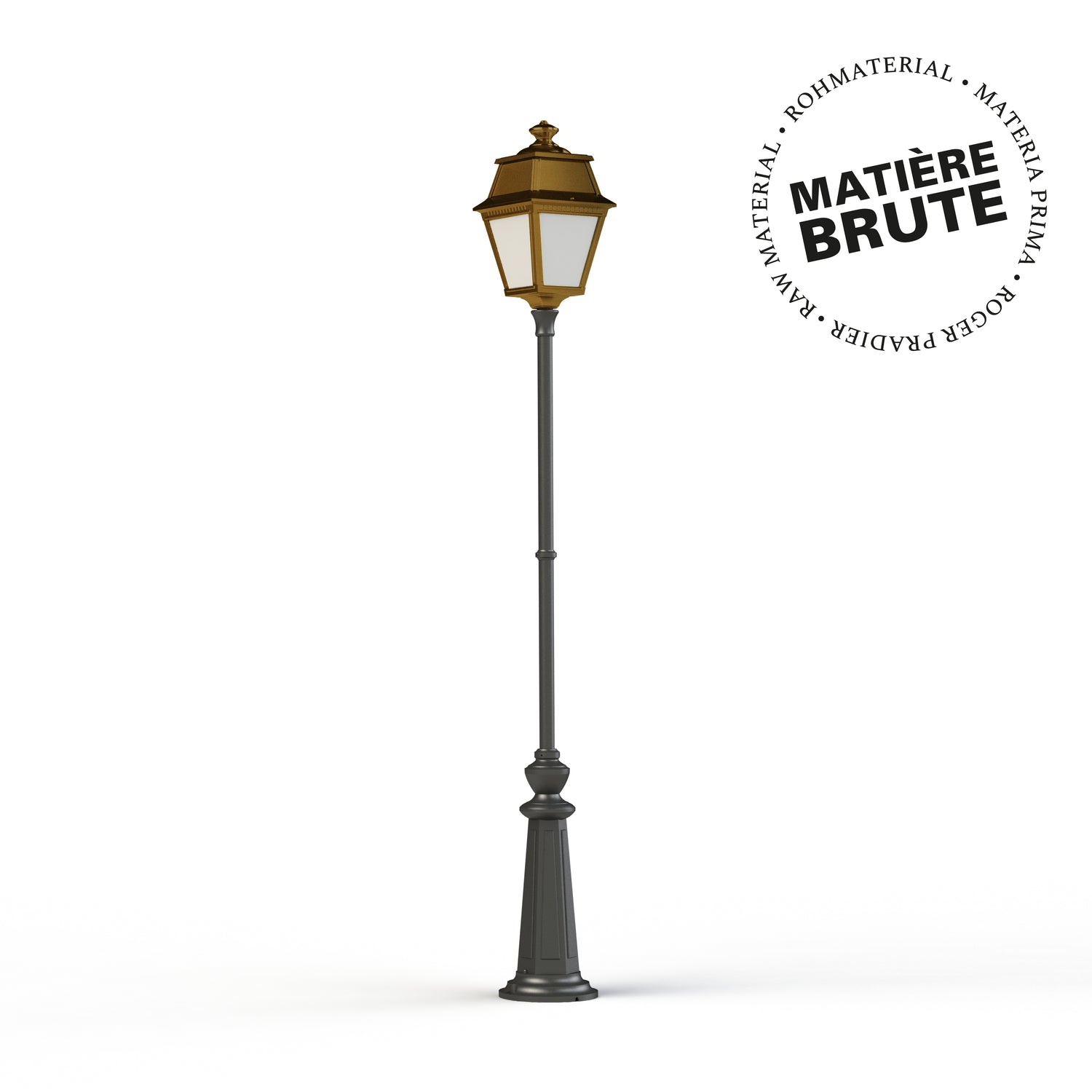 Lampadaire Avenue 2 N°9 LED Laiton brut 072 Diffuser Diffuseur opale 102127072