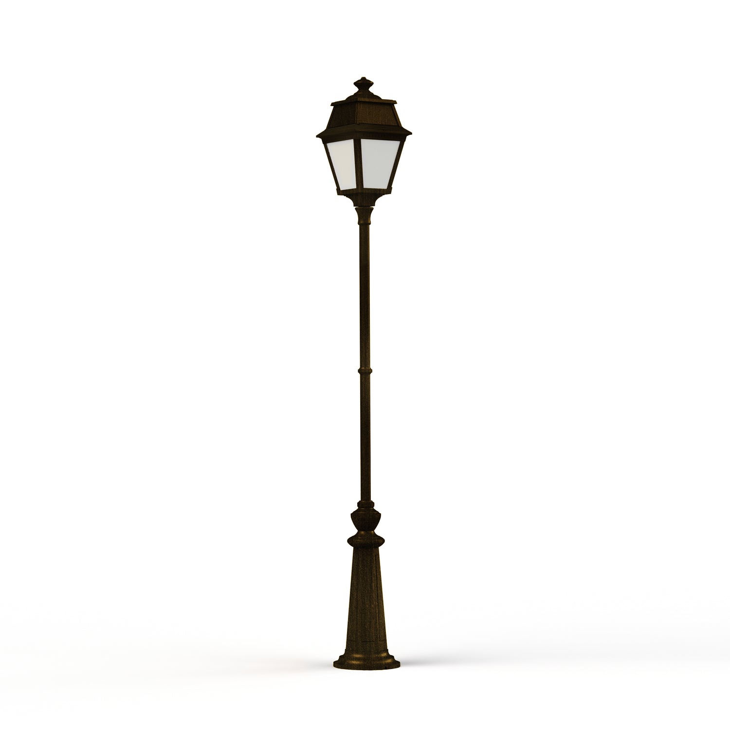 Lampadaire Avenue 2 N°9 LED opale Patiné doré 009 102127009