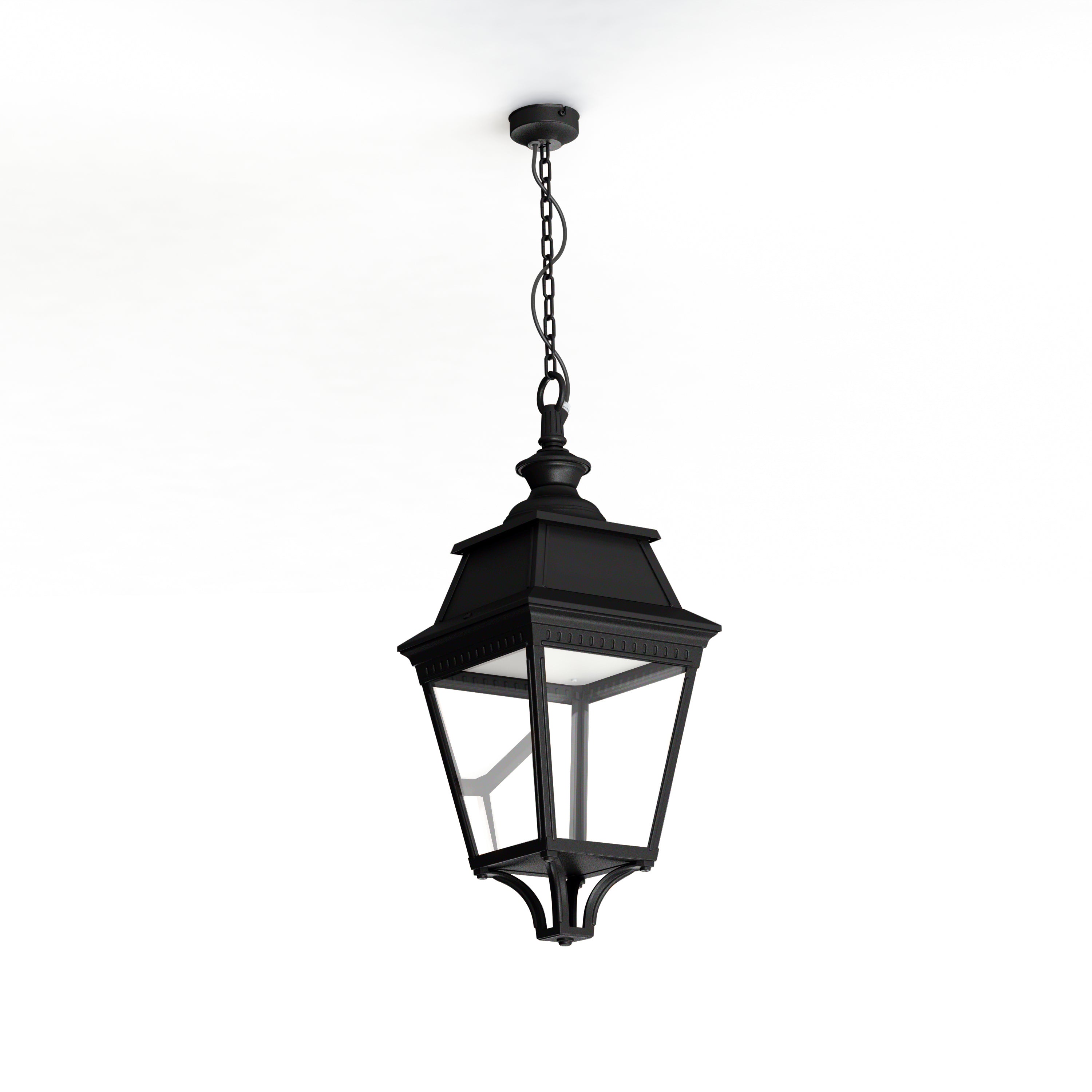 Suspension Avenue 3 N°1 LED Warm Noir 000 Diffuseur clair