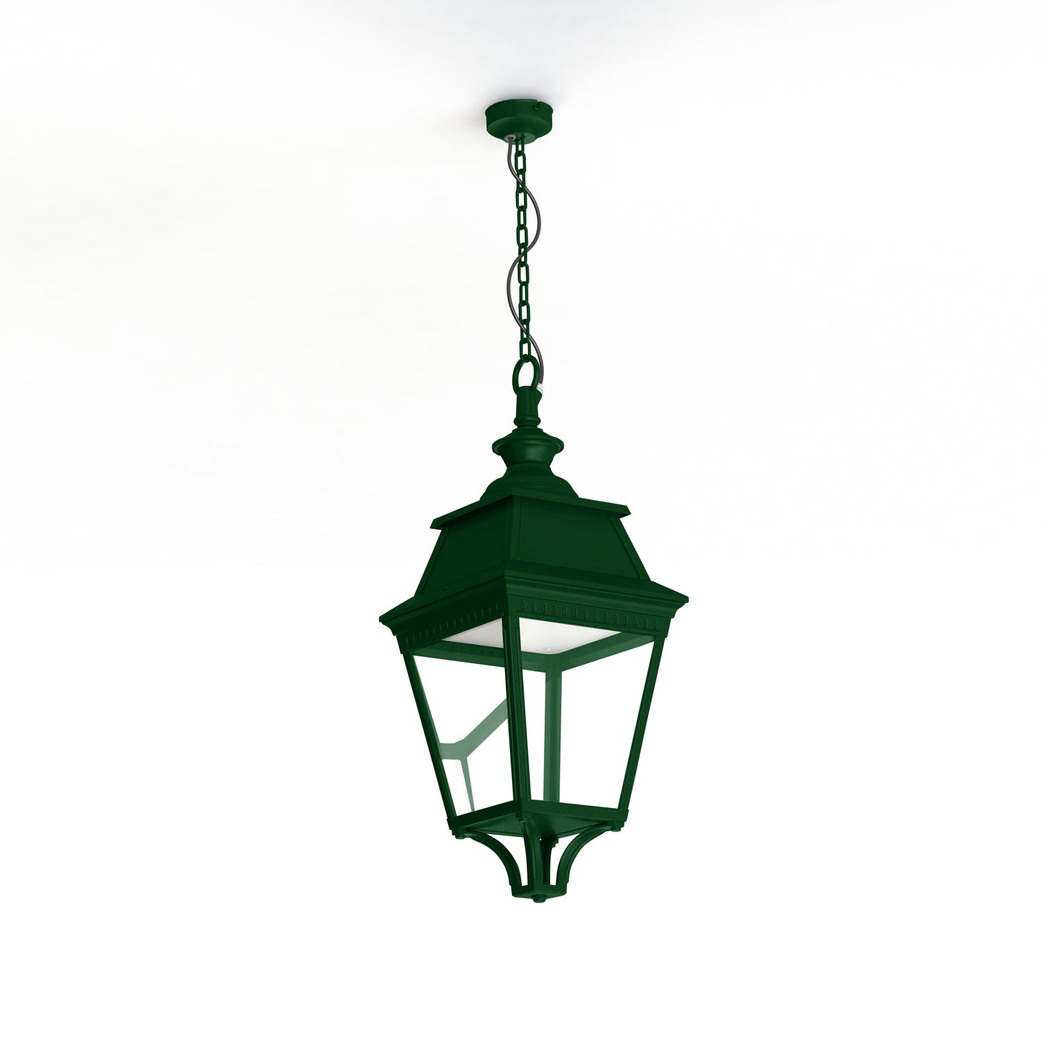 Suspension Avenue 3 N°1 LED Warm Vert 067 Diffuseur clair