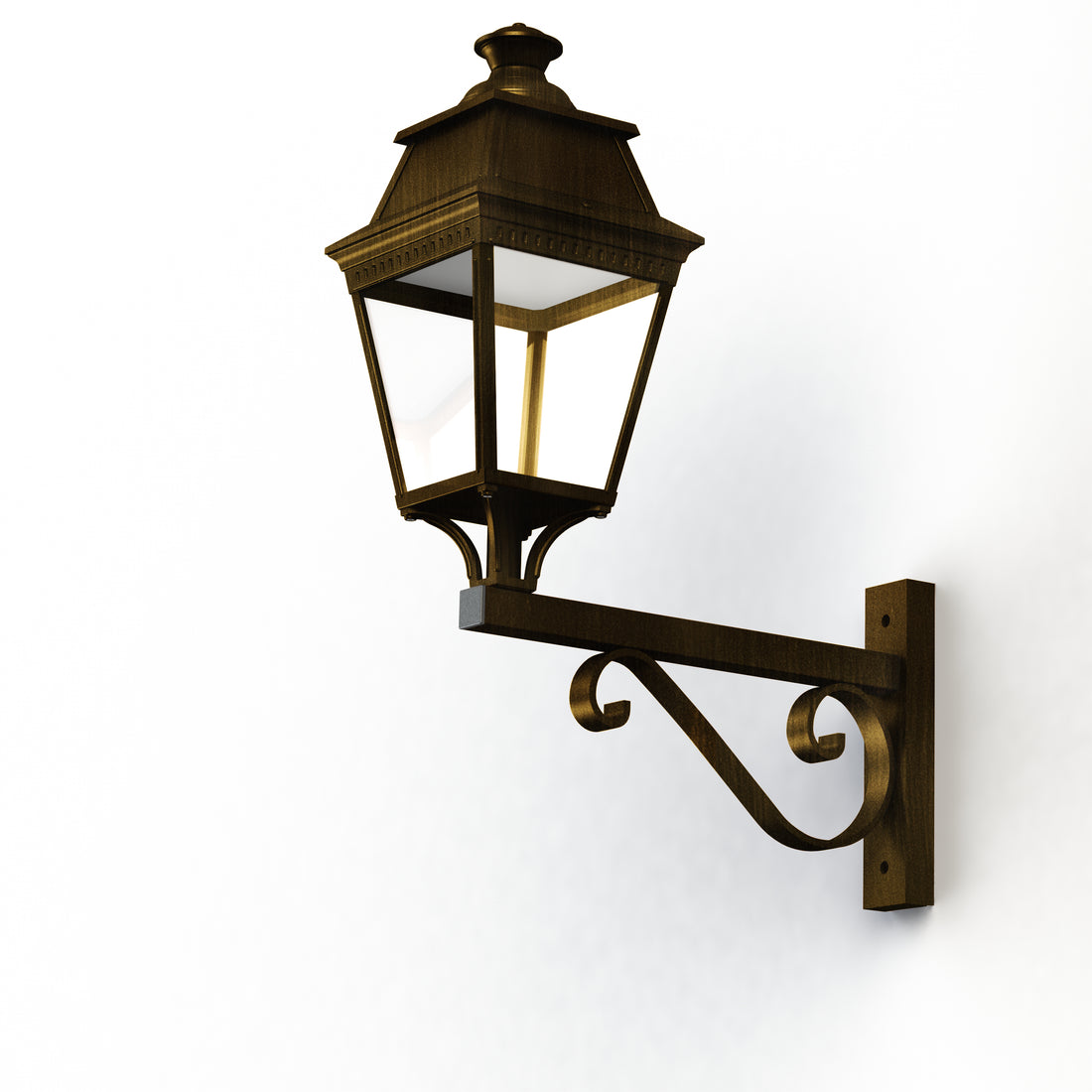 Applique Avenue 3 N°12 LED Warm Patine dorée 009 Diffuseur clair 103153009