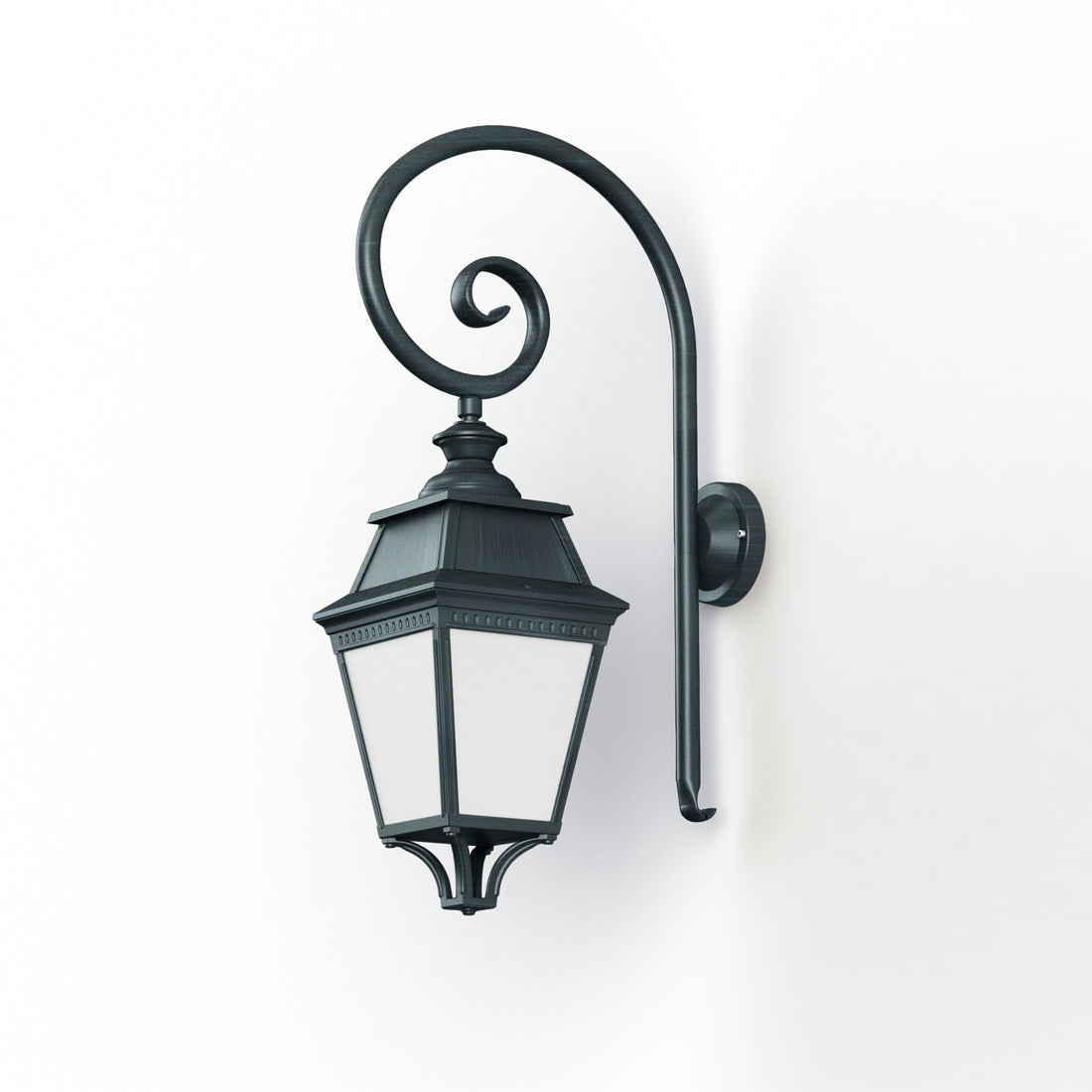 Applique Avenue 3 N°3 LED Warm Patine vert de gris 008 Diffuseur opale 103210008