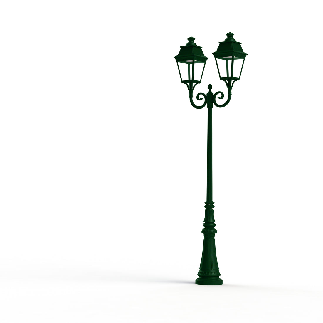 Lampadaire Avenue 3 N°8 LED Warm Vert 067 Diffuseur clair 103133067