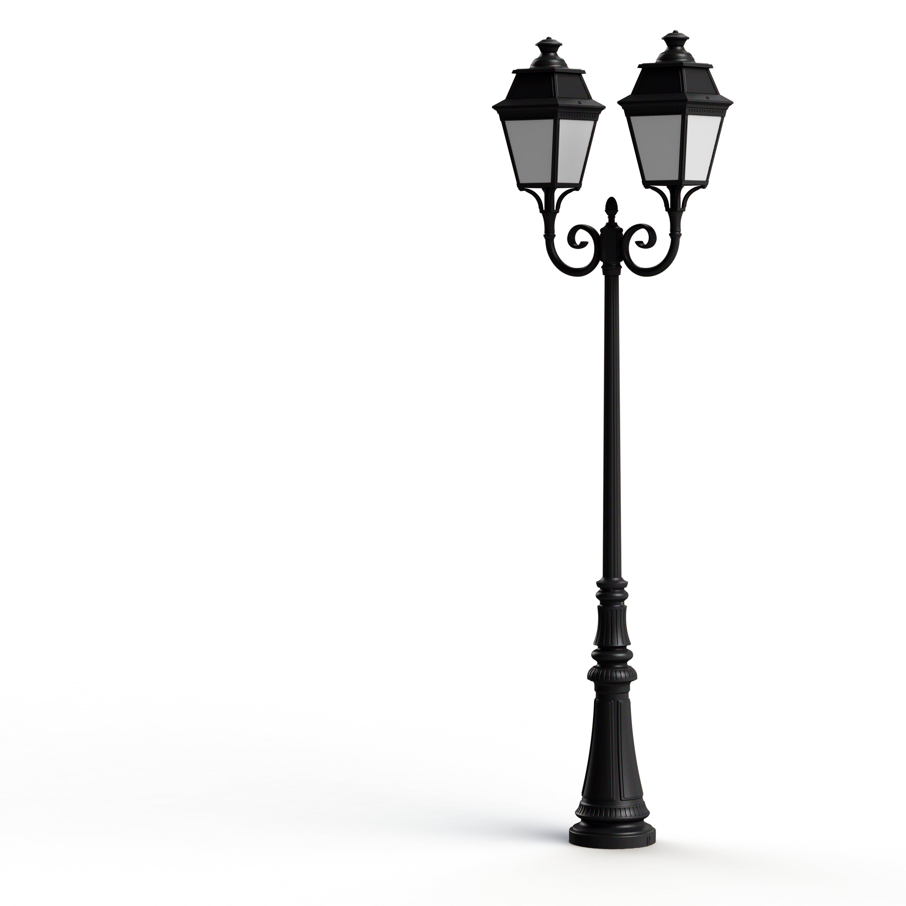 Lampadaire Avenue 3 N°8 LED Warm Noir 000 Diffuseur opale 103135000