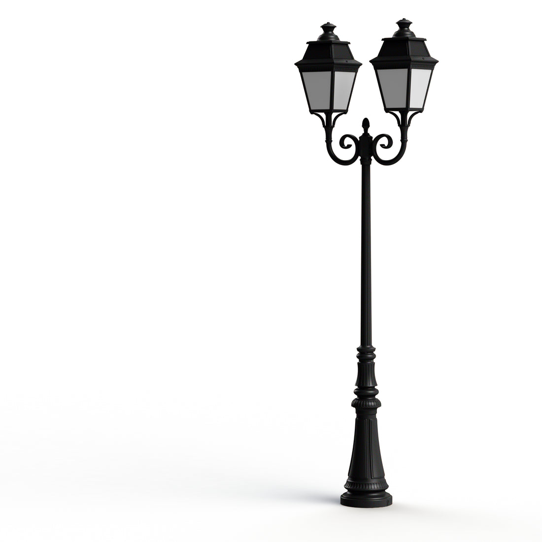 Lampadaire Avenue 3 N°8 LED Warm Noir 000 Diffuseur opale 103235000