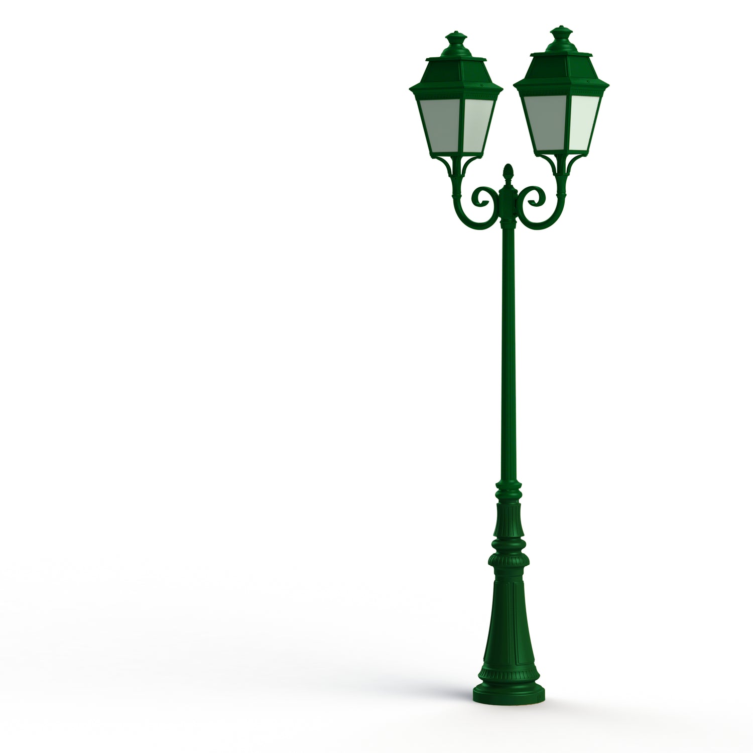 Lampadaire Avenue 3 N°8 LED Warm Vert 067 Diffuseur opale 103135067